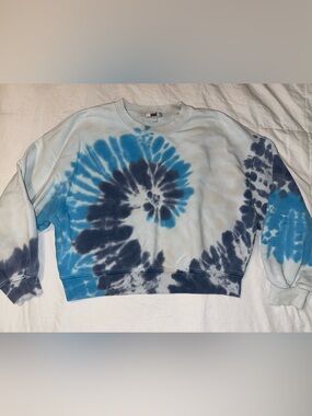Agolde Light Blue & Navy Tie-Dye Sweatshirt
